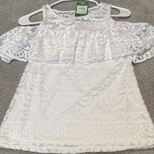 Lilly Pulitzer White Lace Lyra Top